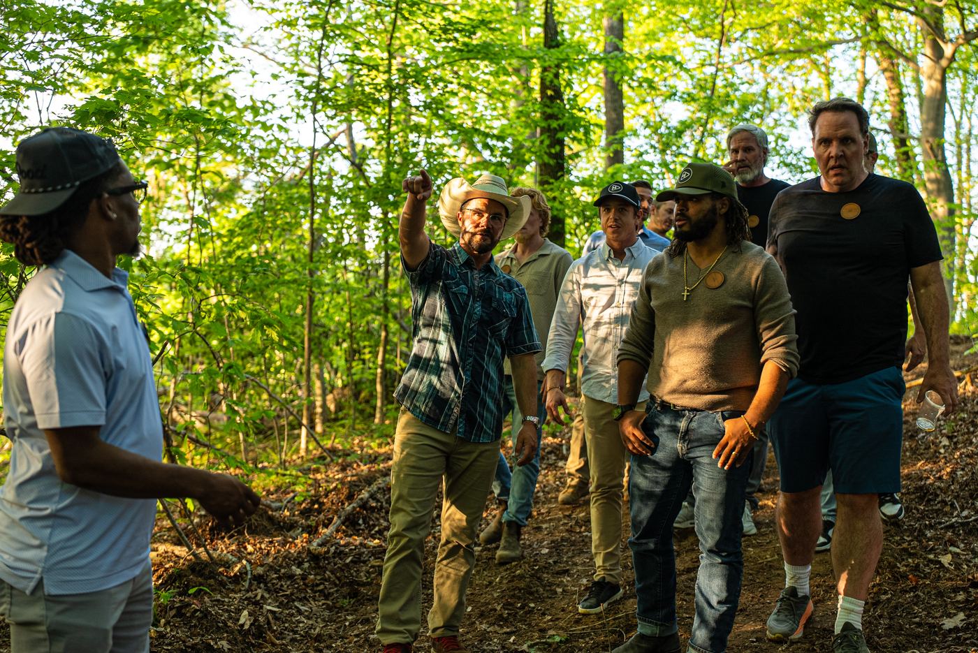 Farm tour through the woods