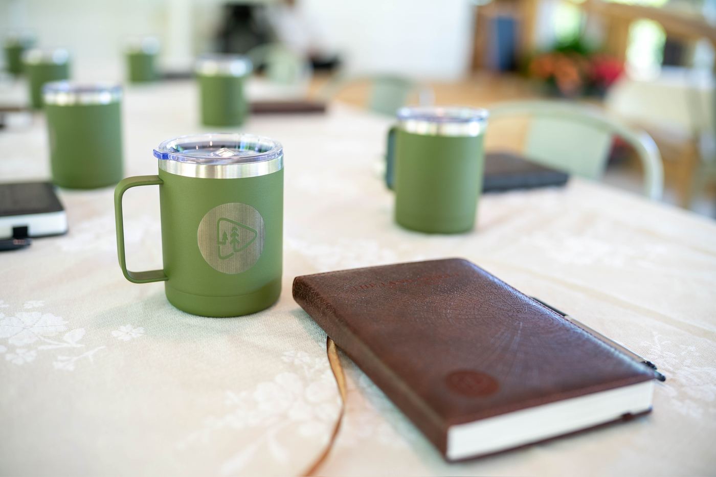 Custom notebooks and mugs