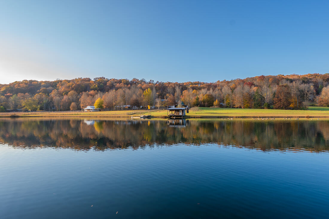 Water view at the farm